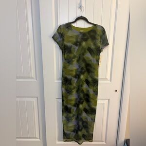 No Boundaries Green and Black Tie-Dye Maxi Dress